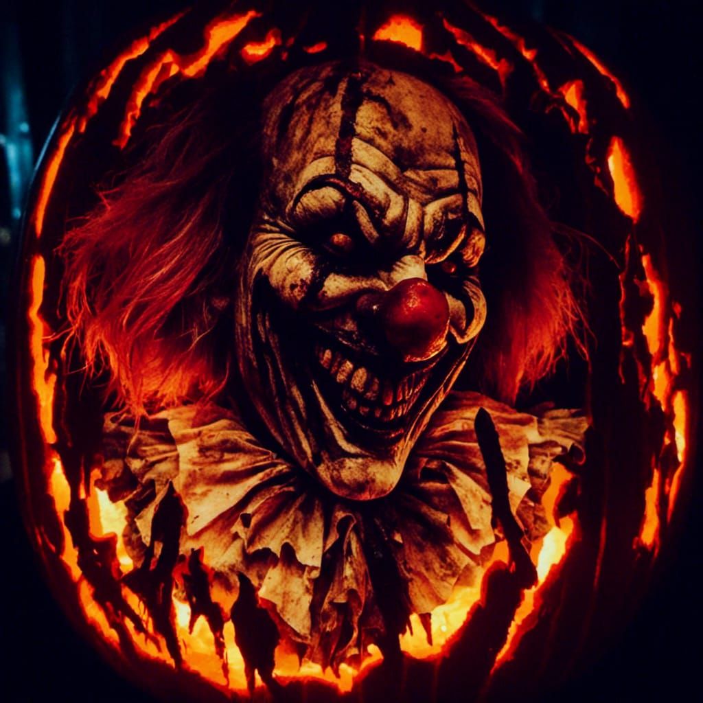 Sinister Pumpkin Carving of It the Clown