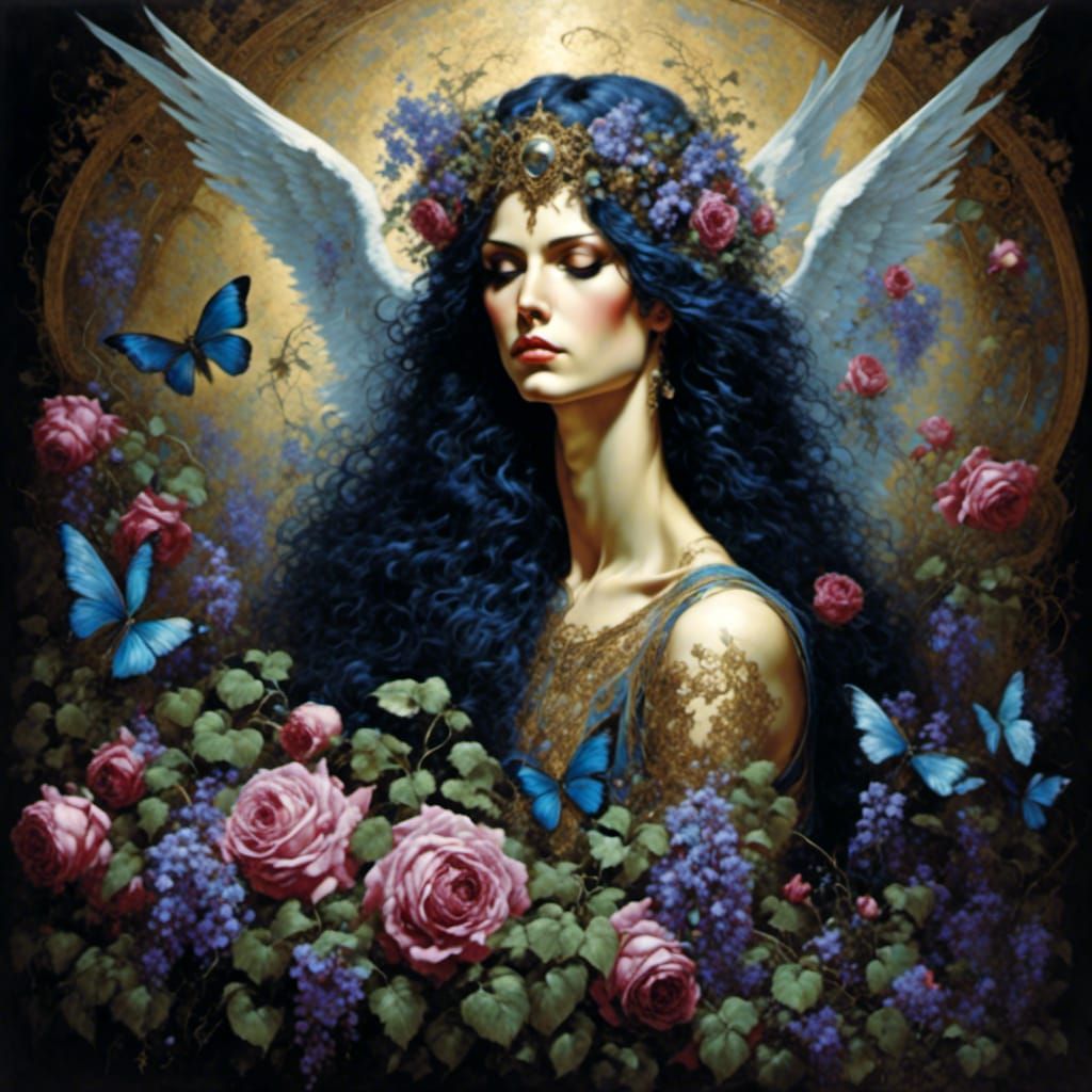 Goddess Beltane: Ethereal Anime Angel in Spring