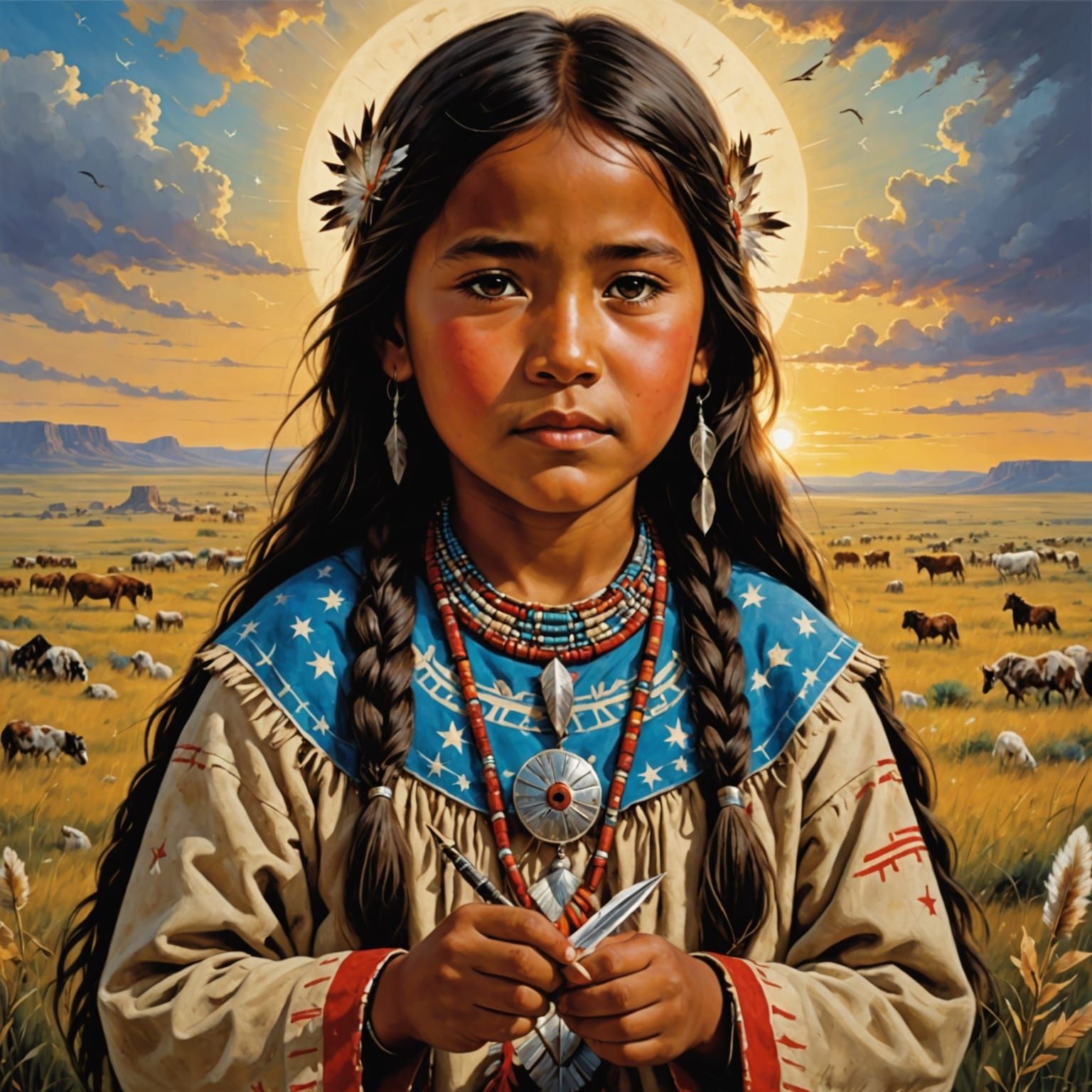 Healing Lullaby of the Plains Sung by a Young Girl