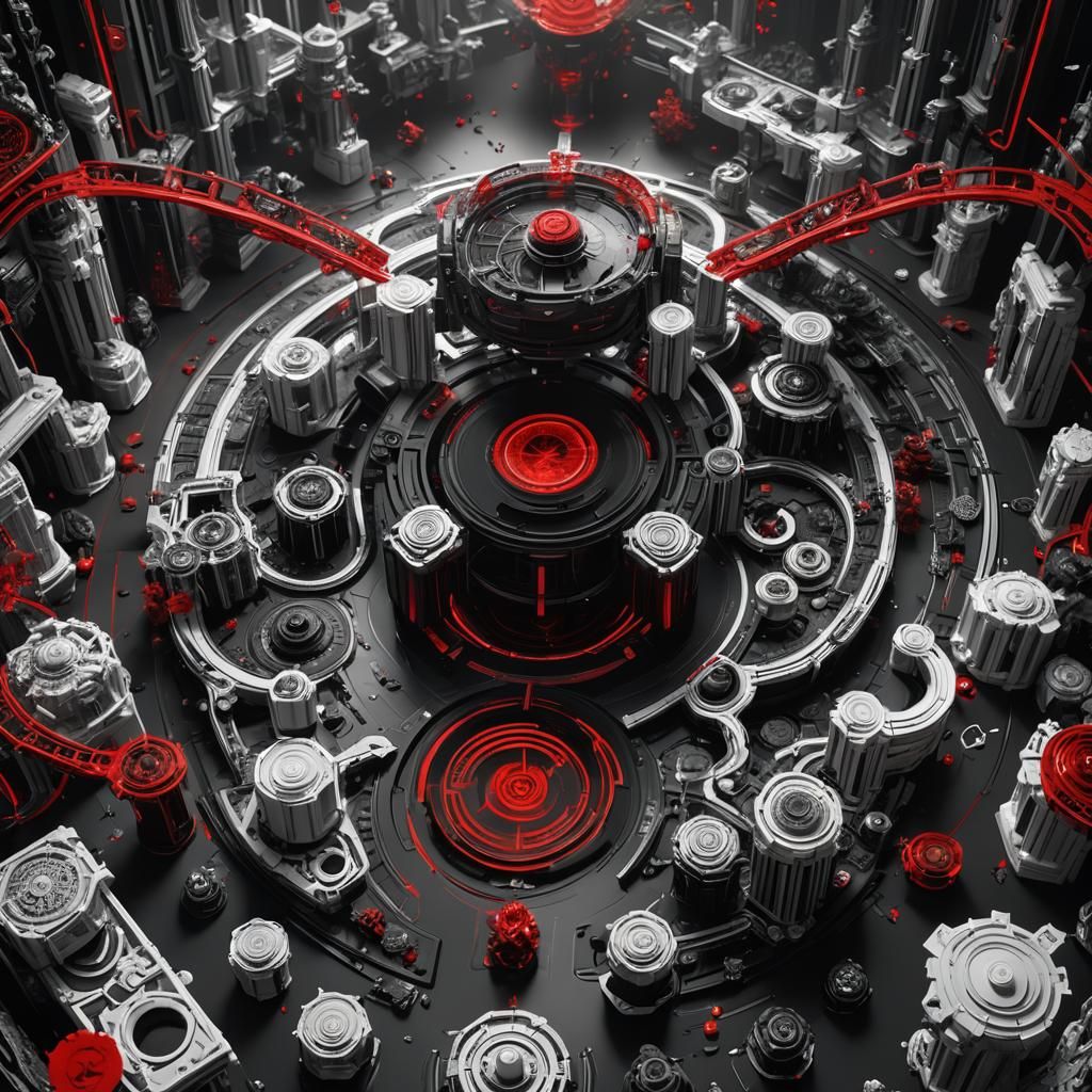 Exhibition Display of RFID Technology in Matte Painting Styl...