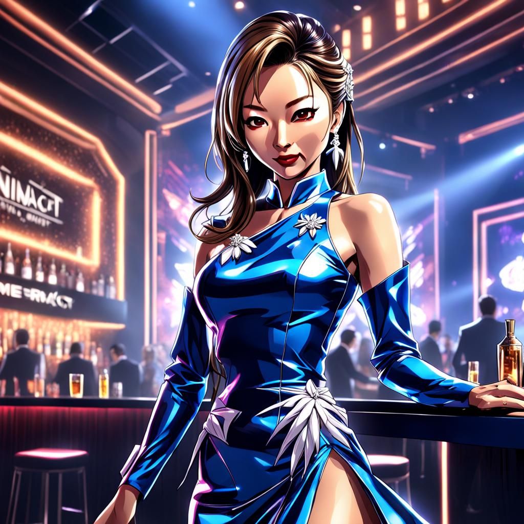 Michelle Yeoh as Anime Girl in Hot Dress