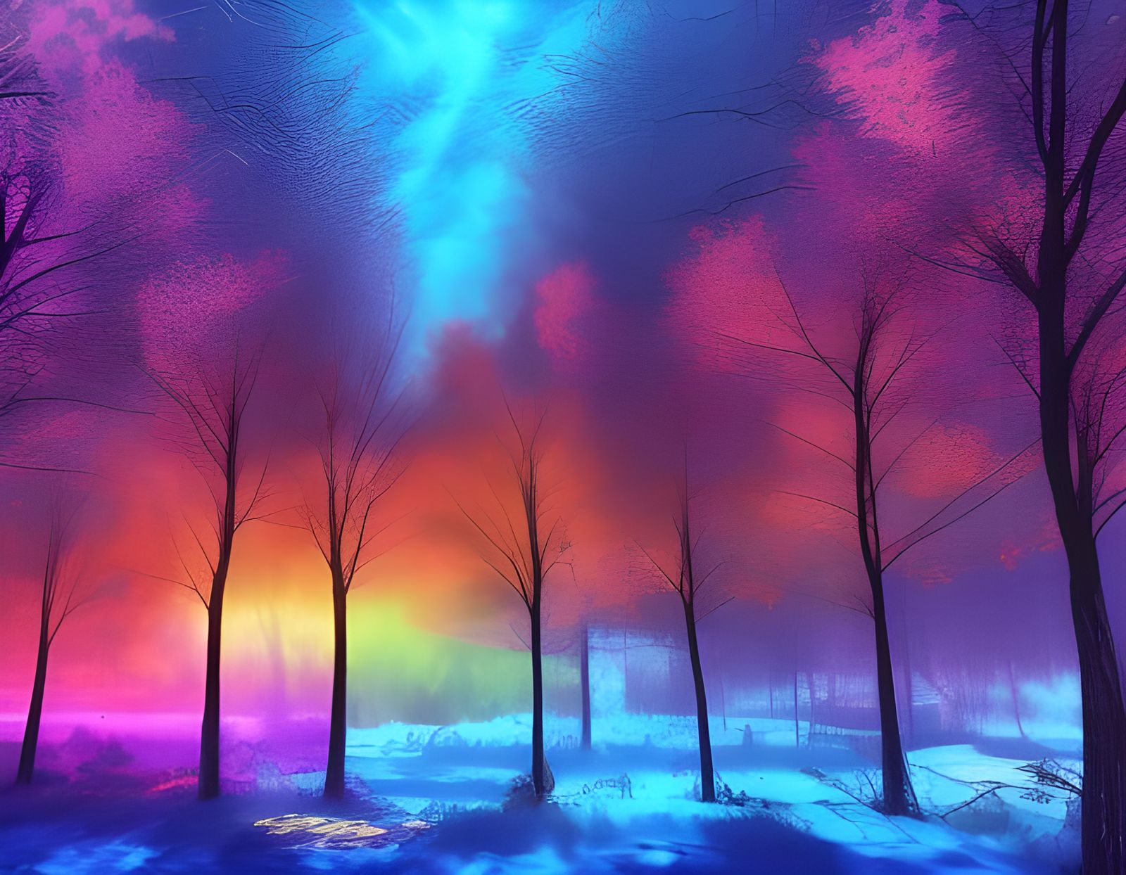 Electric Forest Ablaze with Lightning, Graffiti Art