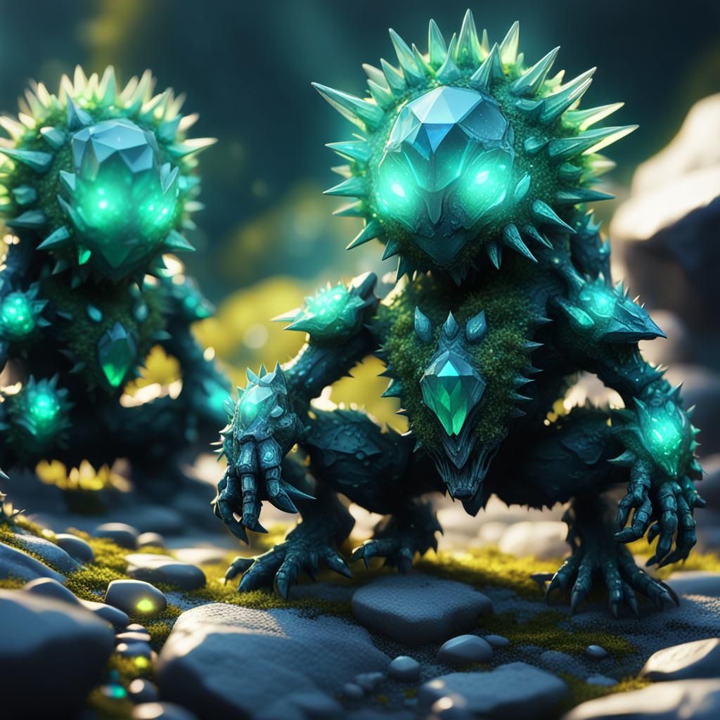 Fantasy Creatures in Iridescent Armor