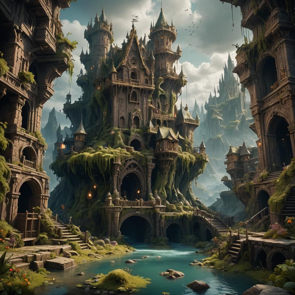 Fantastical Matte Painting in Deep Color