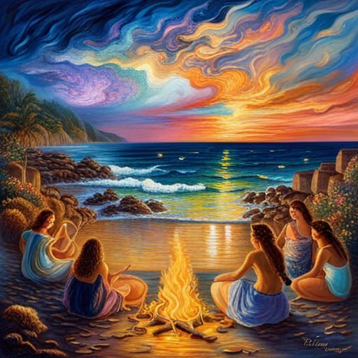 Girls’ night at the beach