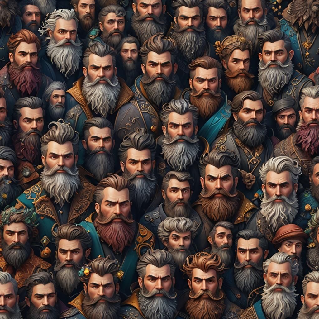 Fantastical Beards: Detailed Matte Painting