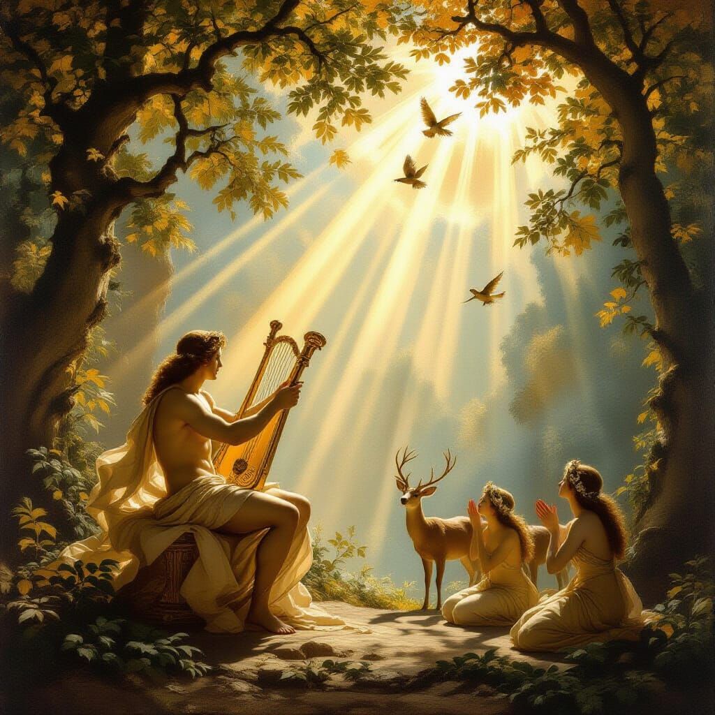 Apollo Strums Lyre in Baroque Masterpiece