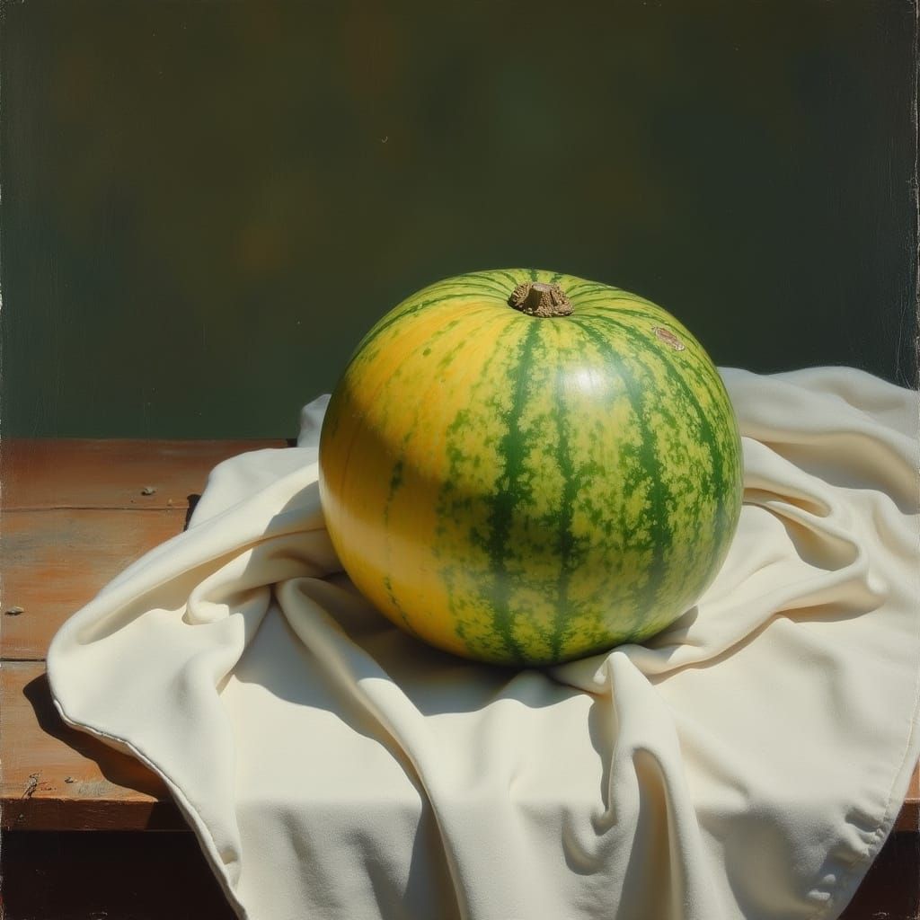 Summer Melon Still Life in Warm Light