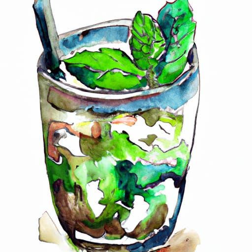 Watercolor Mojito: A Refreshing Drink in Art
