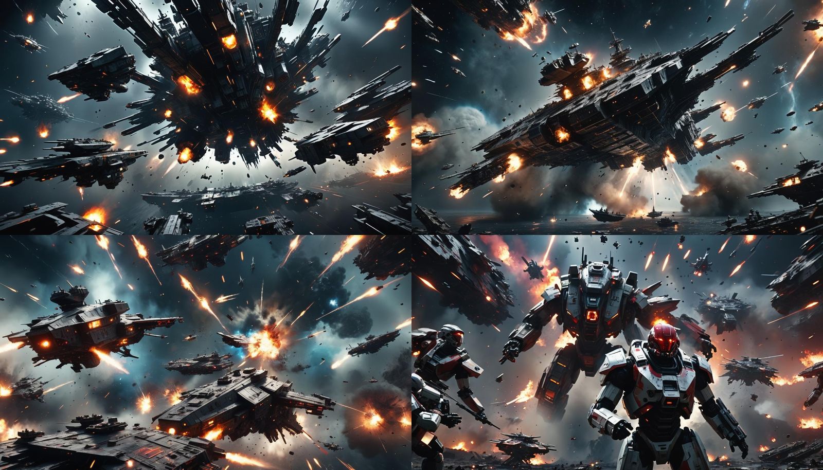 Desperate Space Battle: Human Warship vs. Malfunctioning AI