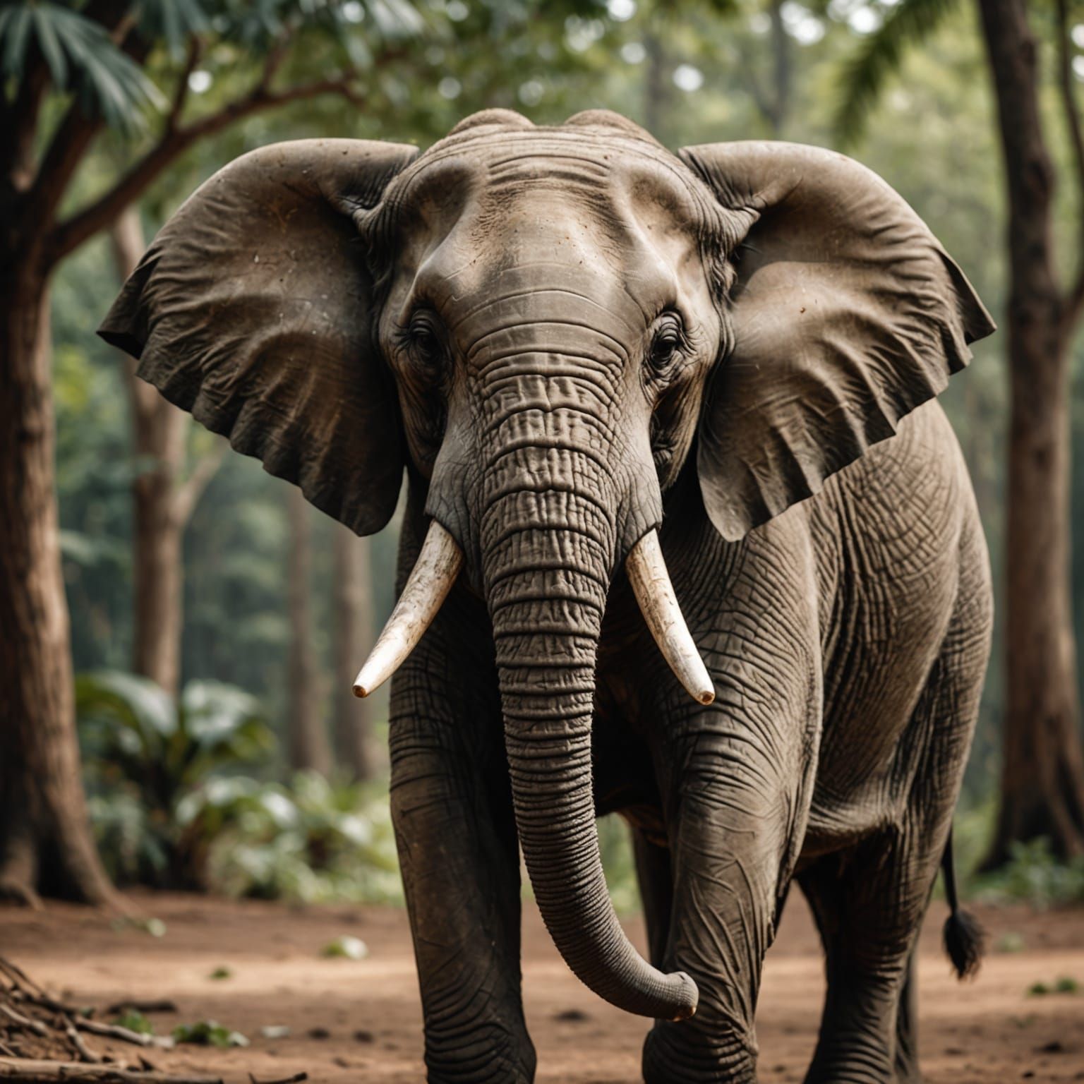Hyperrealistic Elephant Carving: Professional Photography