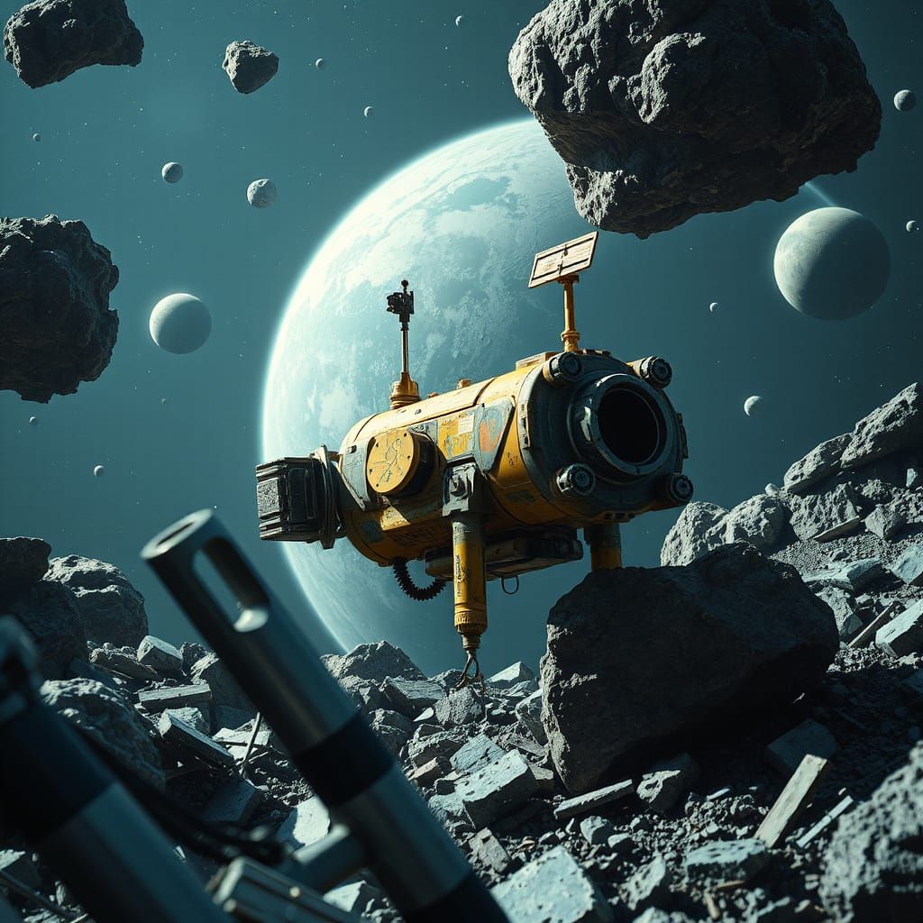 Gritty Space Probe Drifting Through Asteroid Debris