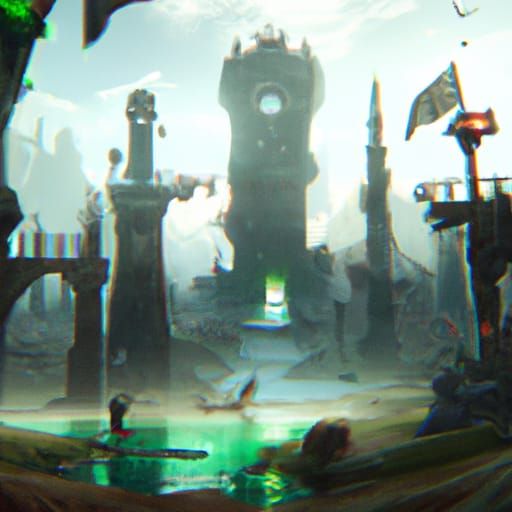 Fantastical Concept Art in Detailed Matte Painting Style