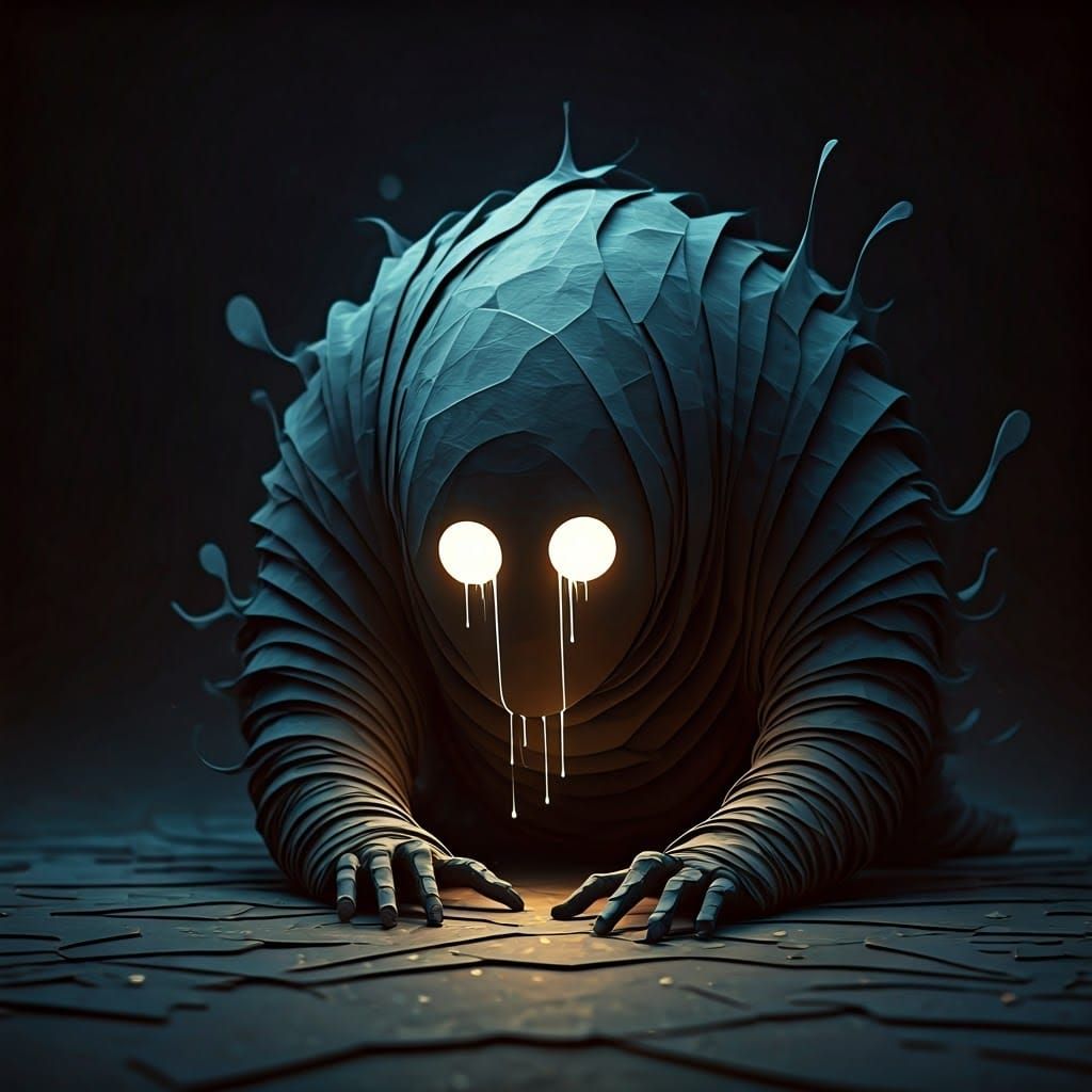 Mysterious Paper Shadow Creature