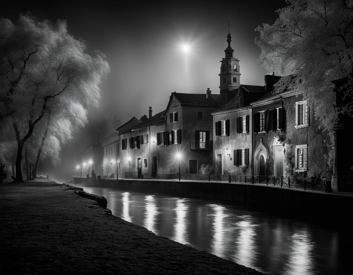 Monochromatic Renaissance Thermal Image with Bokeh Effects