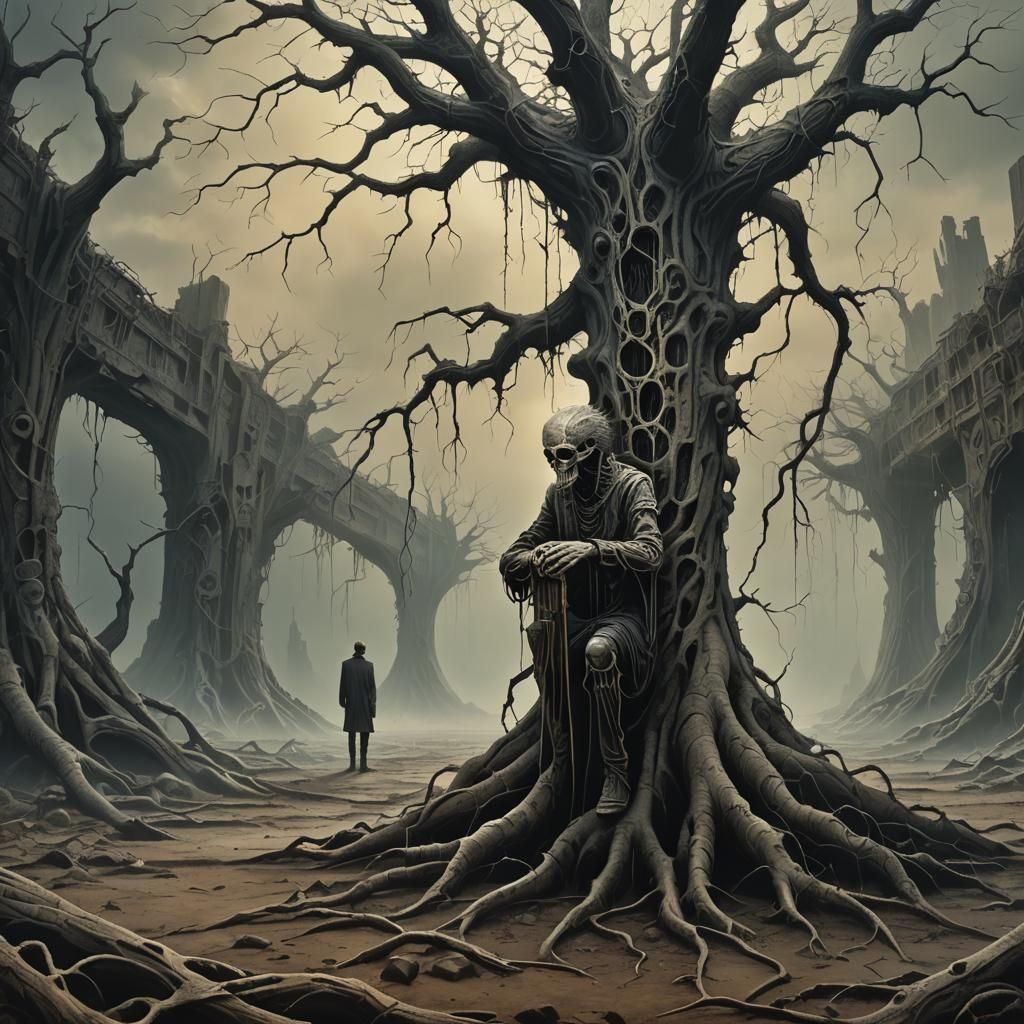 Mystical Poet in Surrealist Fantasy Art