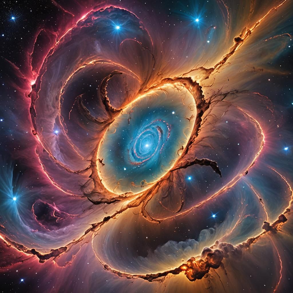 Cosmic Surrealism: Ton 618 Quasar in Distant Galaxy