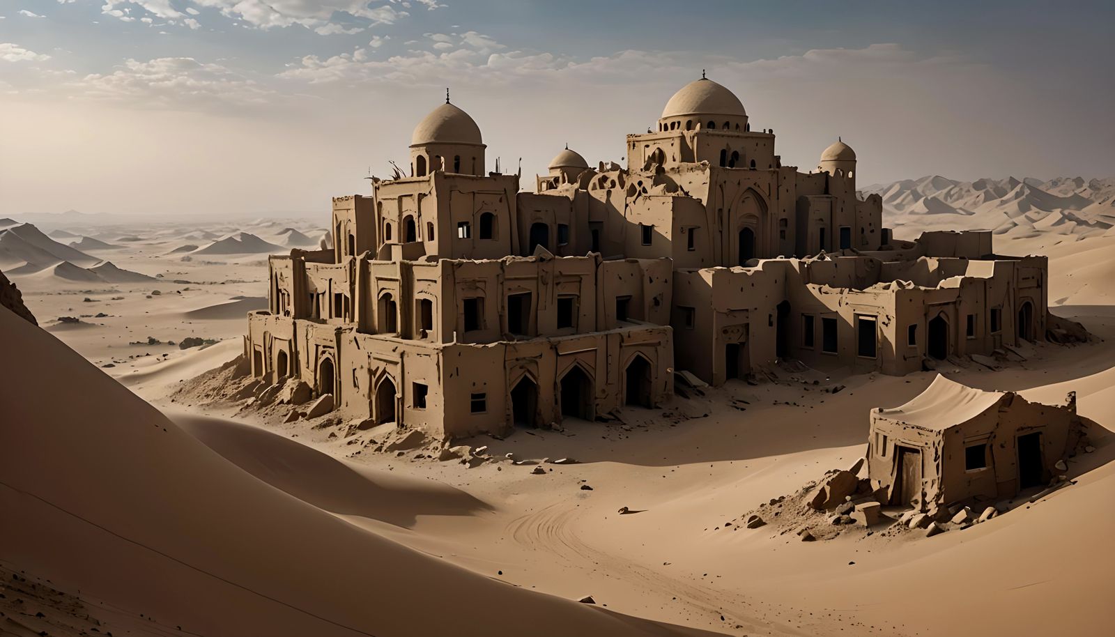 Surreal Desert Ghost Town in Unreal Engine 5