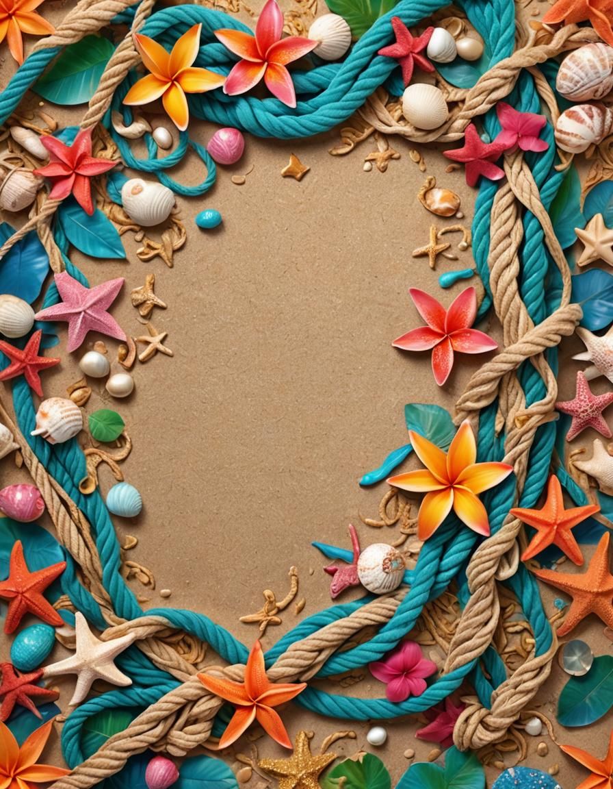 Glittering Nautical Wallpaper with Floral and Sea Accents