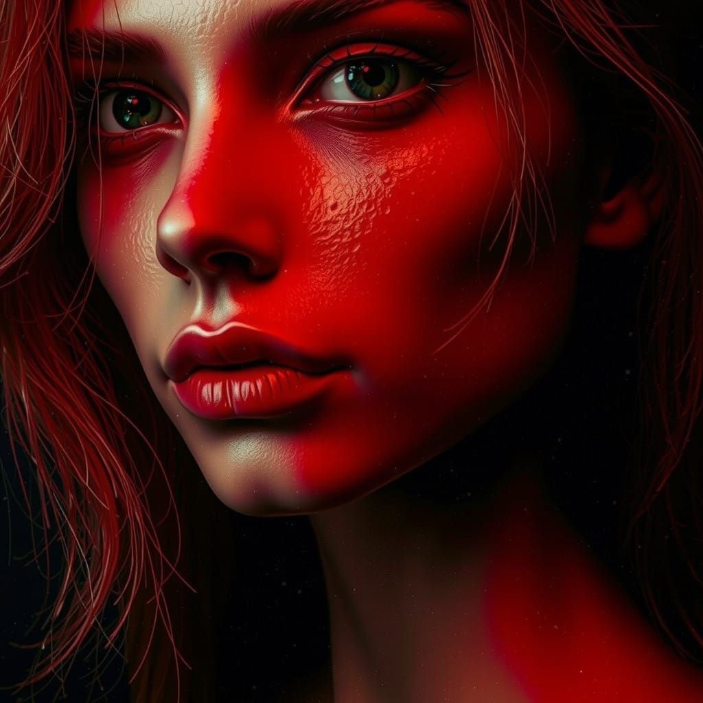 Fantasy Chibi Vampire Dragon in Luminous Opalescent Glow