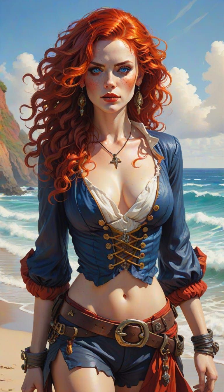 Amazing Pirate Redhead 😍
