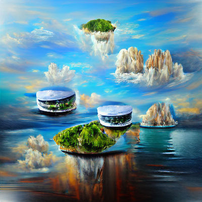Ethereal Floating Islands in the Sky