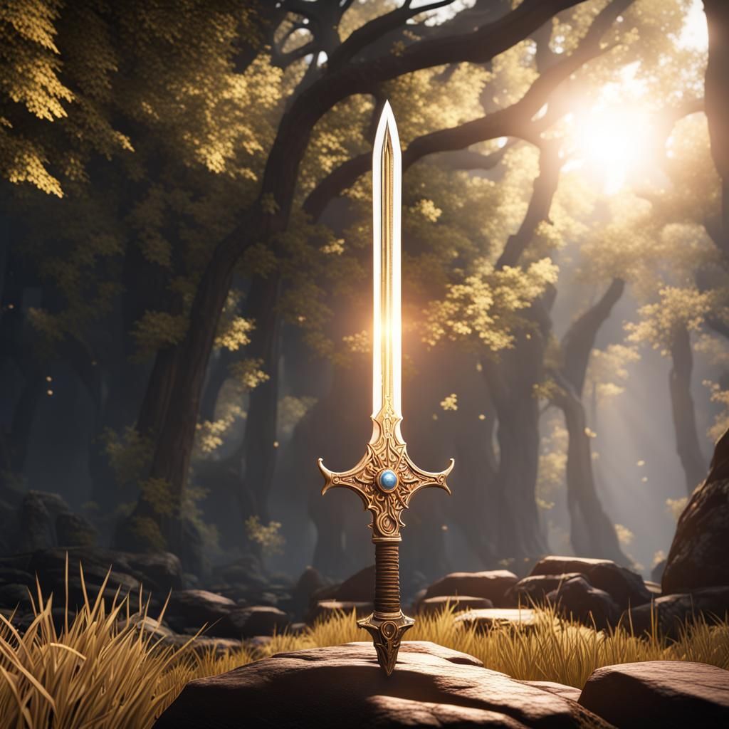 Sun Sword in 3D Game Cinematic Style