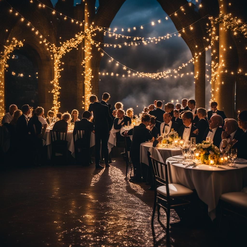 Magical Dinner Party Under Fairy Lights