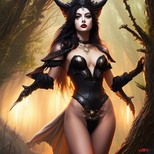 Bloodshot eyes - metal skin
Serpents tongue - dagger claws
Dragon wings - crooked horns
KING