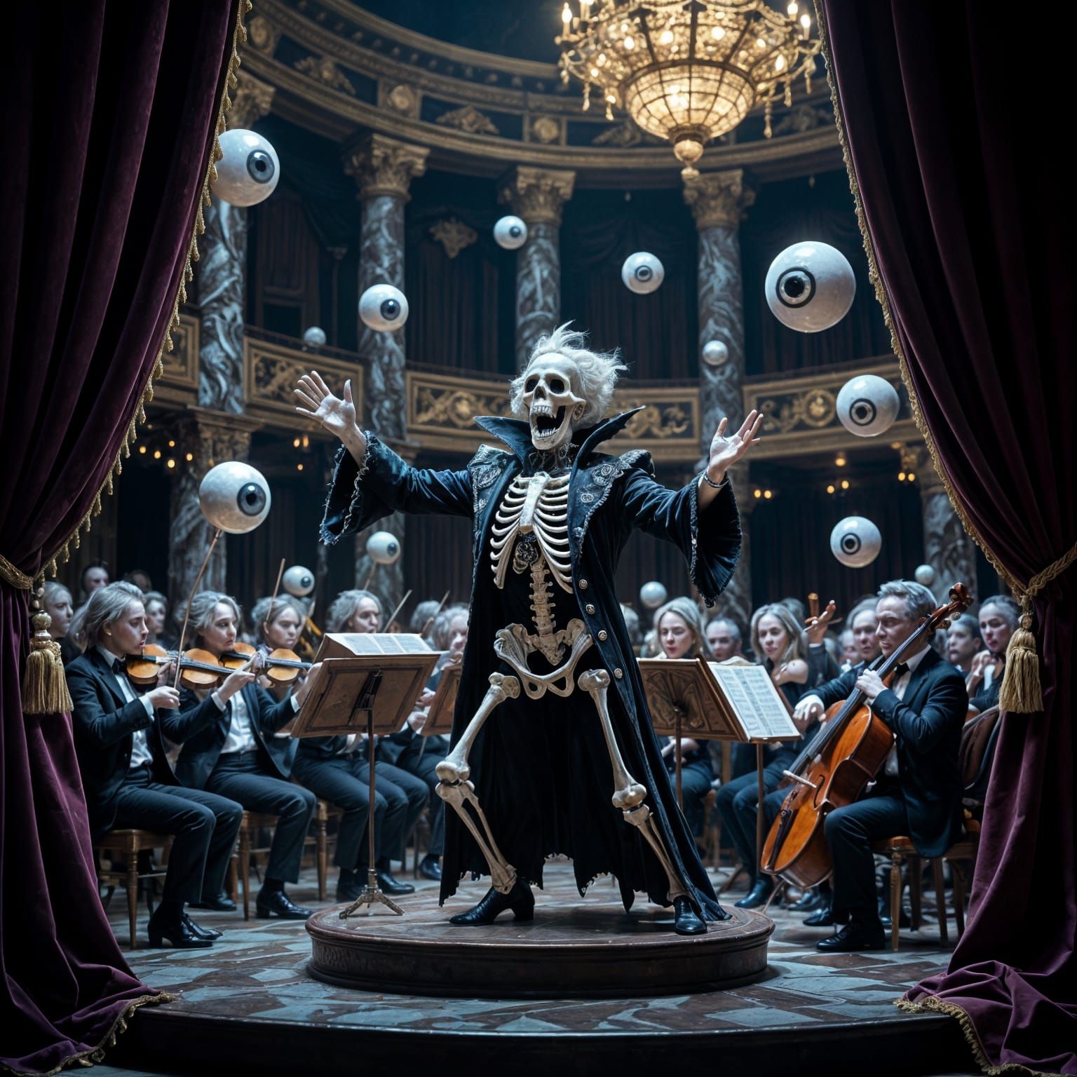 Skeletal Conductor Leads Eyeball Orchestra in Opulent Opera ...