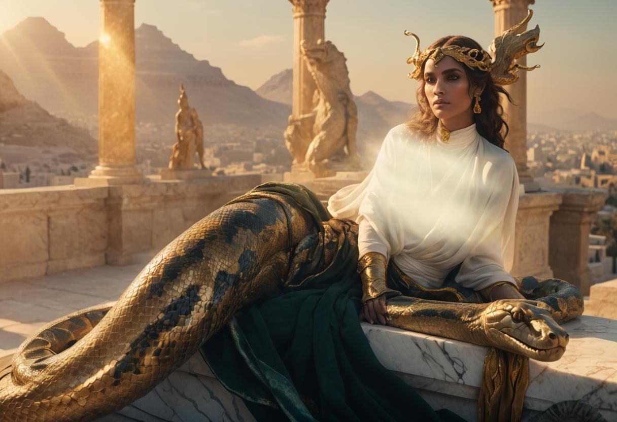 Lamia Snake Woman in Ancient Mythological Art