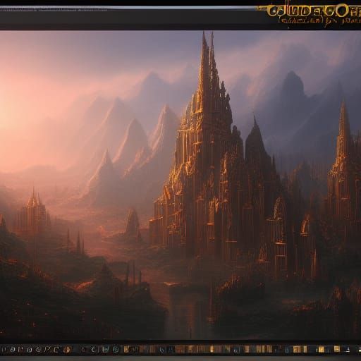 Fantastical Golden Wind in Detailed Matte Painting