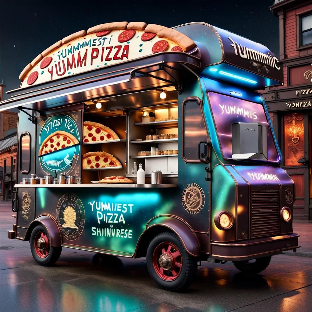 Futuristic Food Truck Pizza