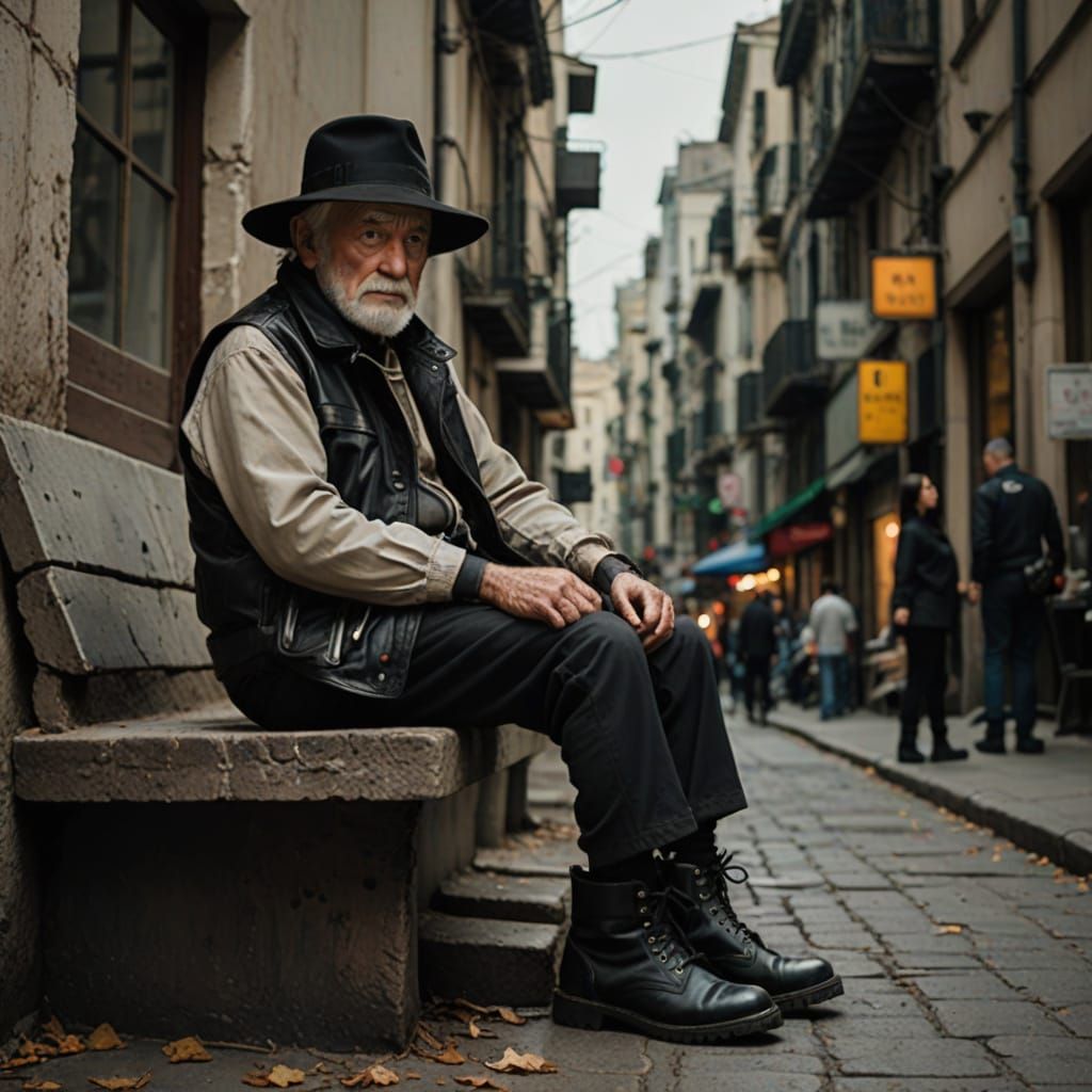 Grizzled Veteran in Combat Boots