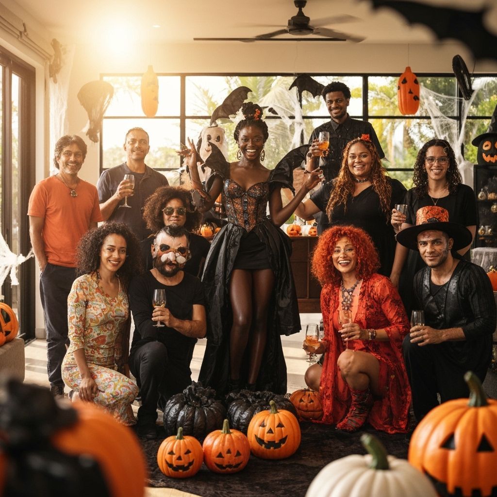 Diverse Halloween Party in Seychelles House