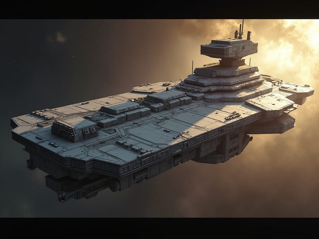 Epic UNSC Space Warship Dominates Cosmic Skies