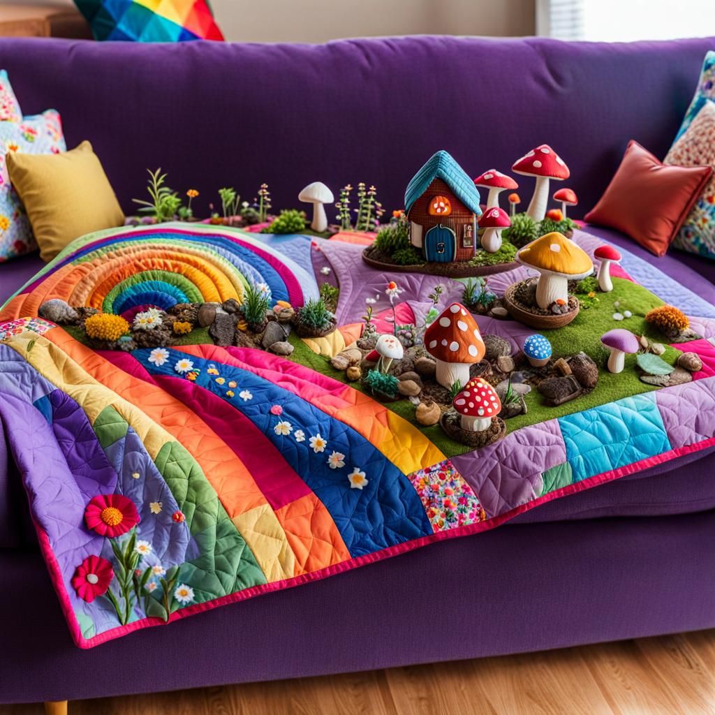 Fairy garden quilt