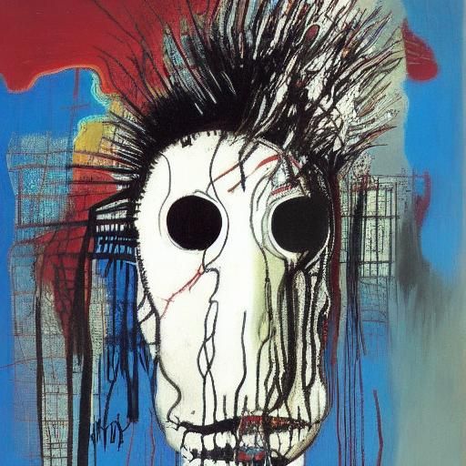Headless Horseman in Basquiat-Dali Style