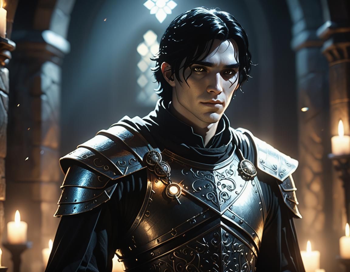 Night Cleric in Dimly Lit Chamber