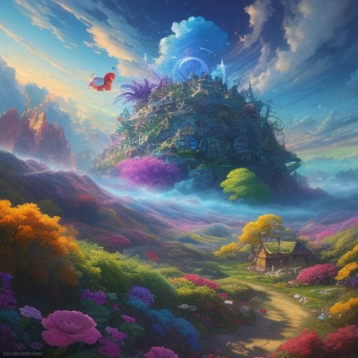 Magical Turtle on a Carpet Ride in a Tornado