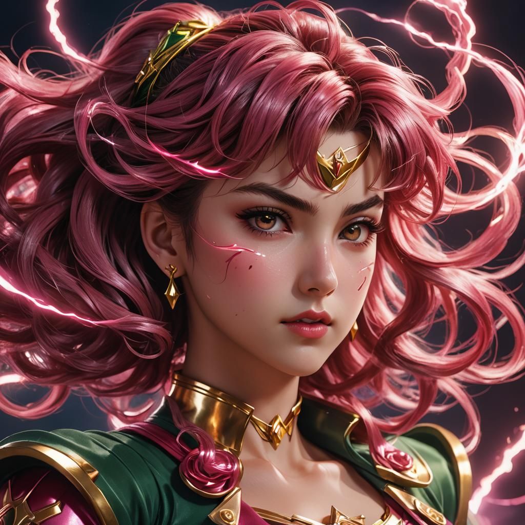 Hyperrealistic Sailor Jupiter Portrait in Digital Art
