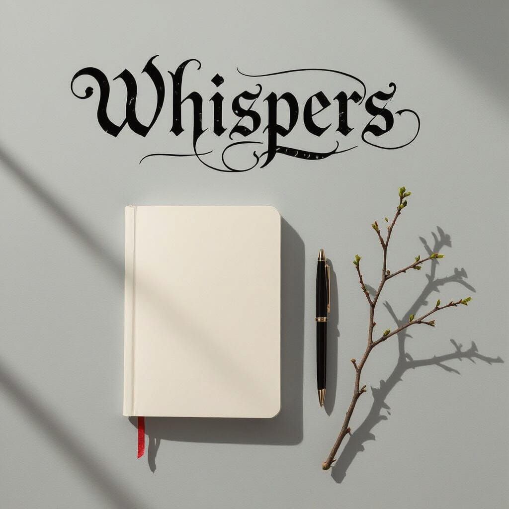 Minimalist Notebook and Branch Composition in Elegant Style