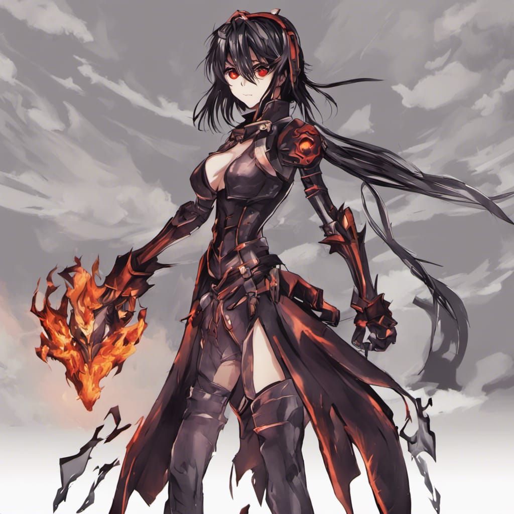 Pyron from Darkstalkers in Anime Style