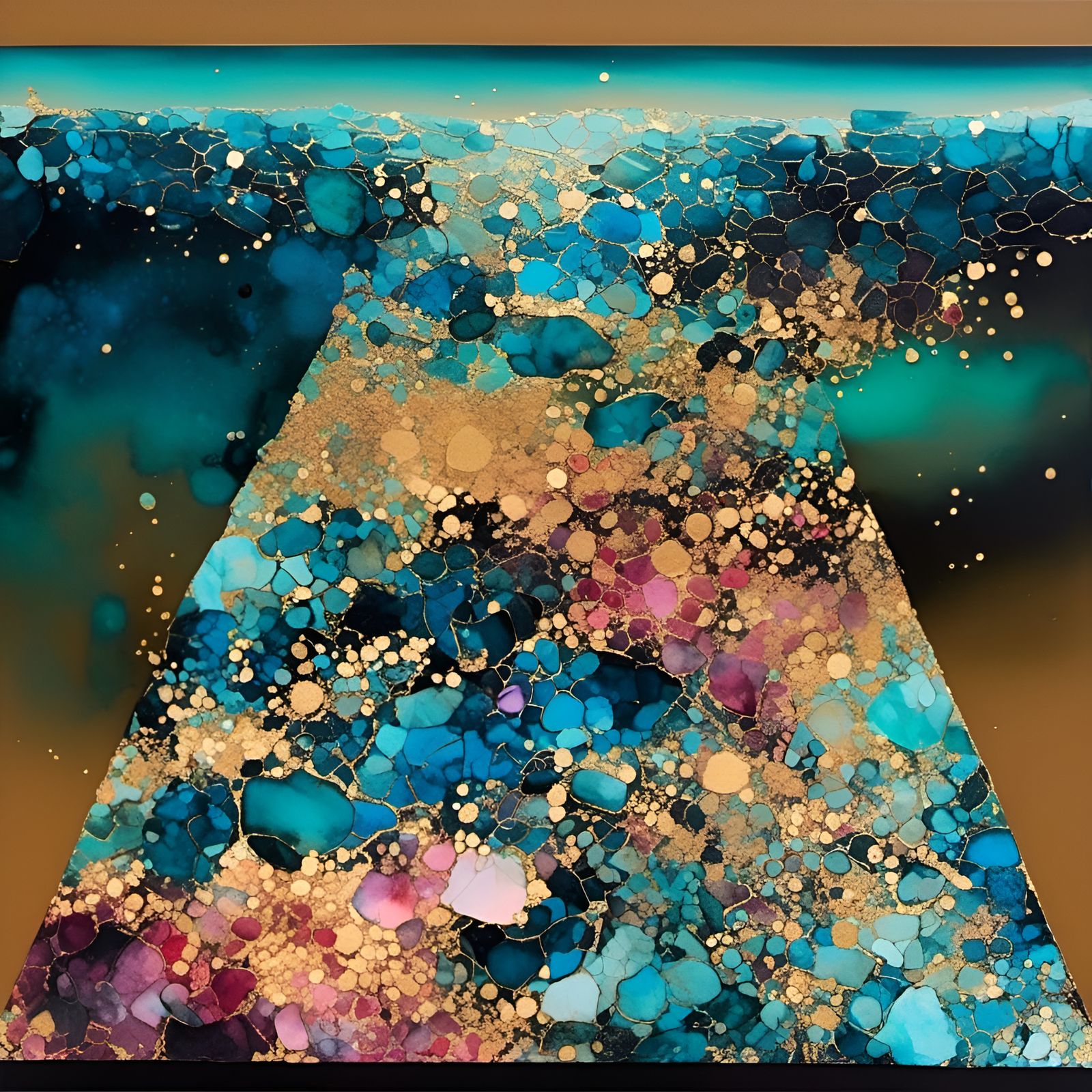 Psychedelic Alcohol Ink Art on Black Paper