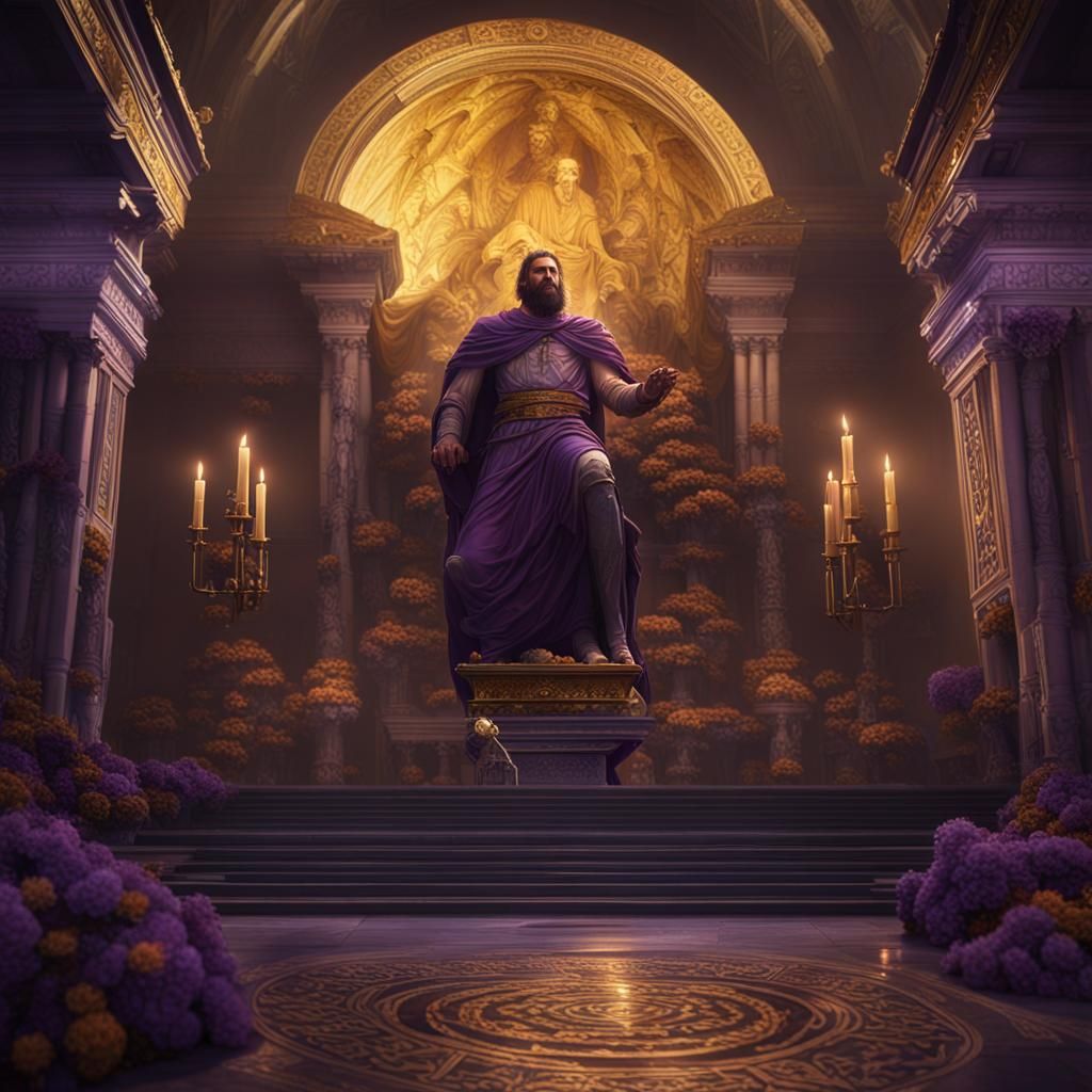 Roman God Funeral in Dark Fantasy Style