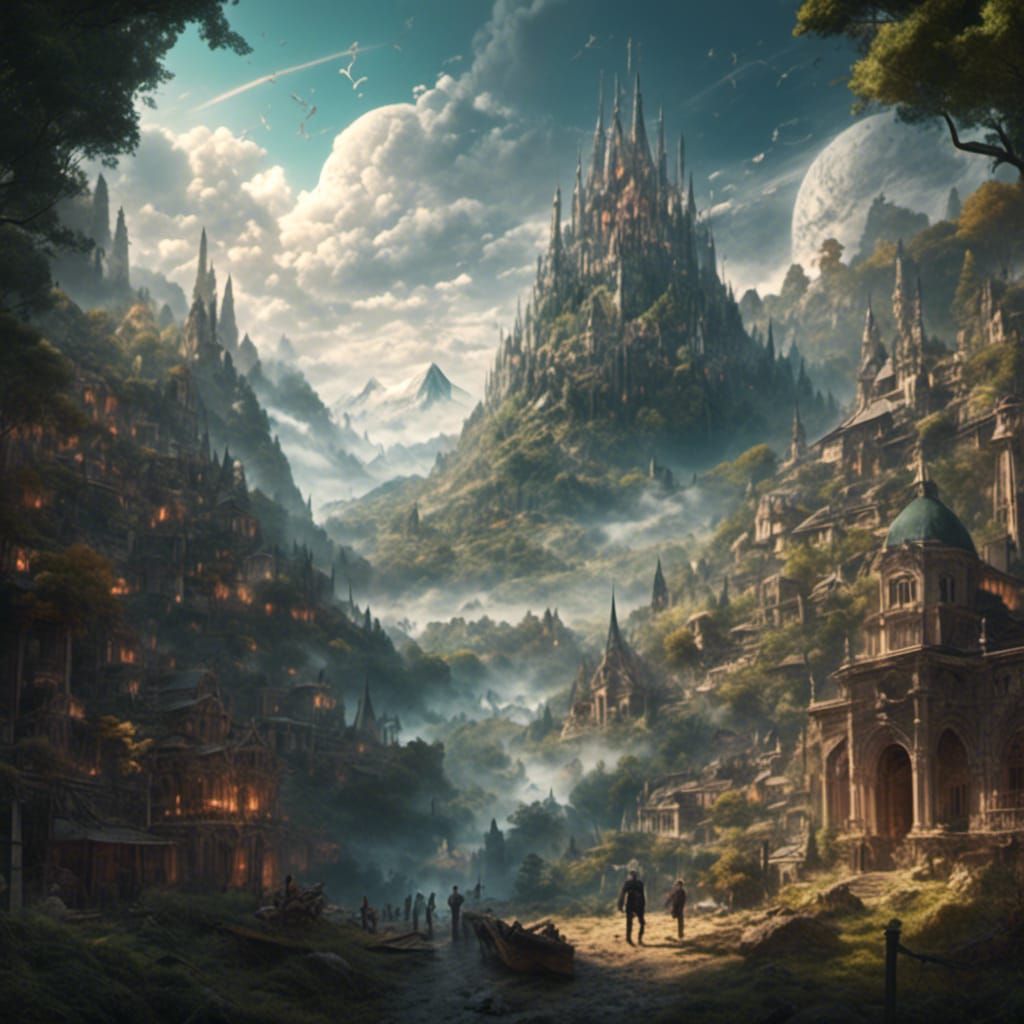 Apocalyptic Digital Matte Painting: Dramatic and Detailed