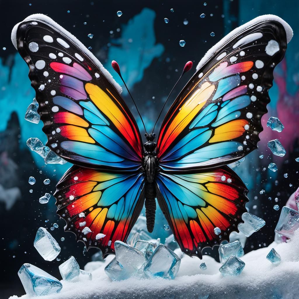 Frozen butterfly