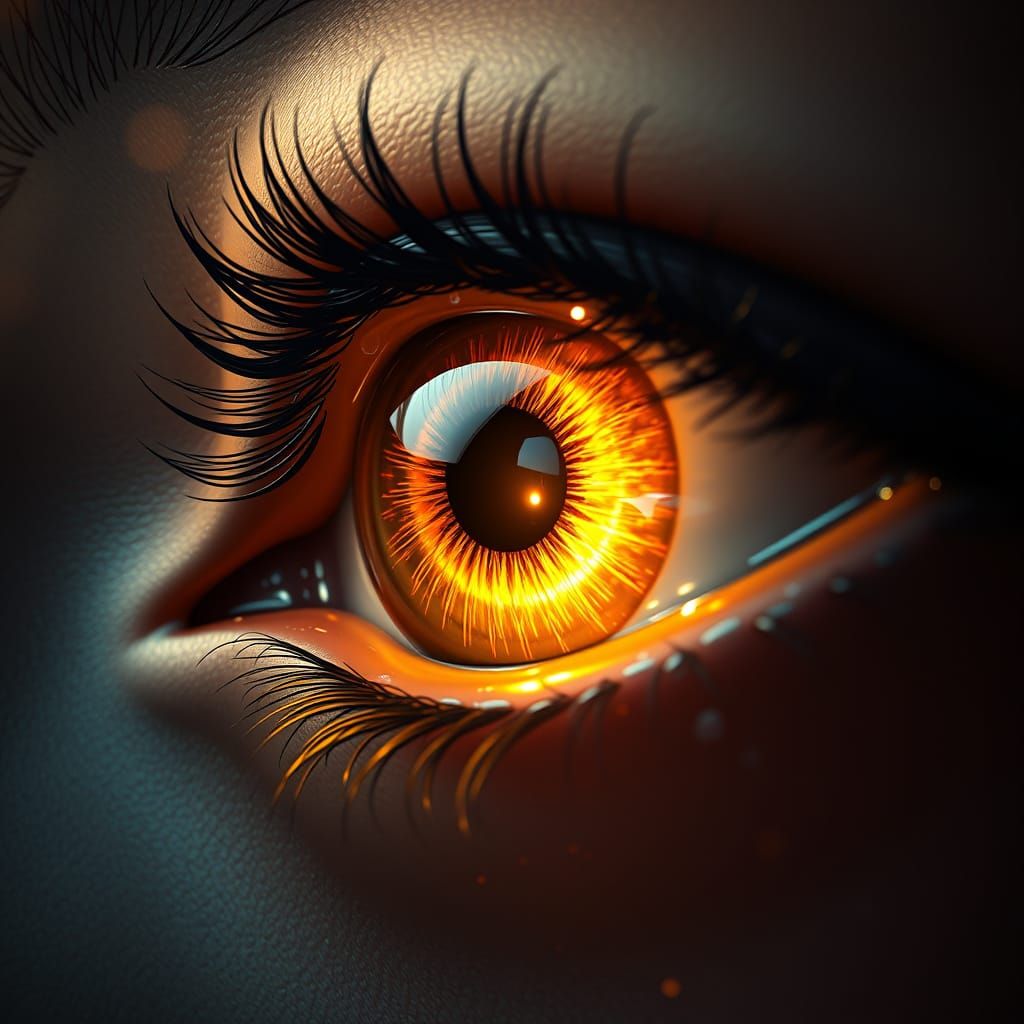 Surreal Golden Eye Portal