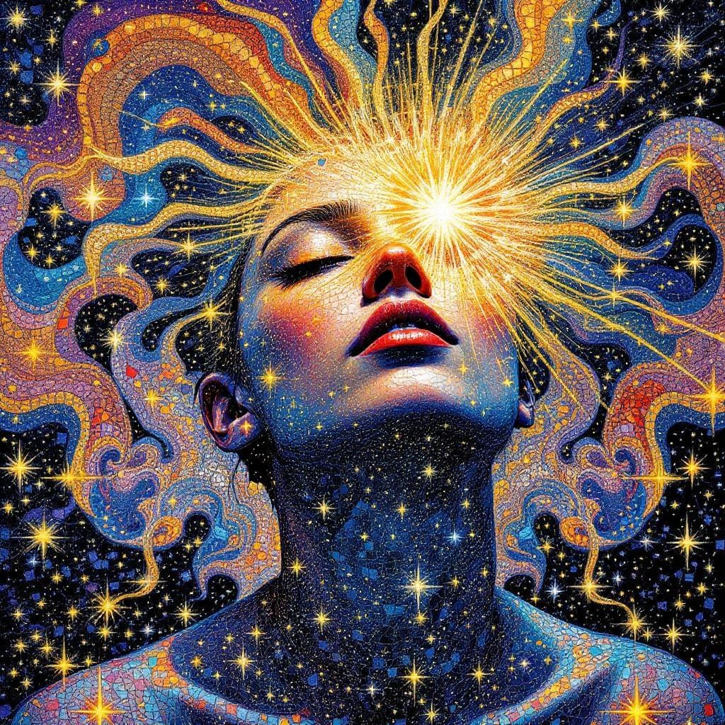 Cosmic Mosaic: Elemental Person Born Under a Star