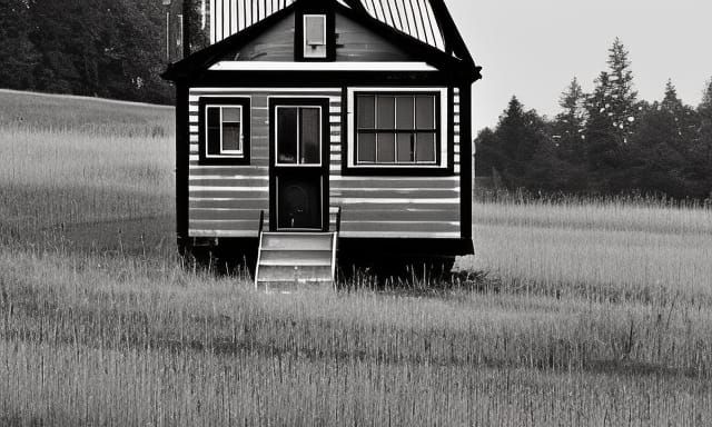Steelpunk Cottage with Cityscape Backdrop